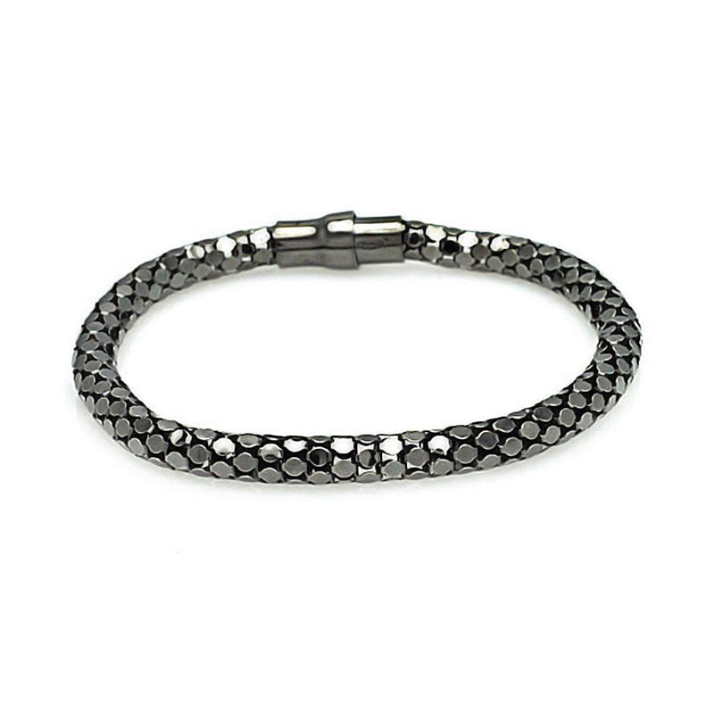 Closeout-Silver 925 Black Rhodium Plated Coreana Italian Bracelet - ITB00003BLK | Silver Palace Inc.