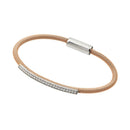 Closeout-Silver 925 Rhodium and Rose Gold Plated Clear CZ Italian Bracelet - ITB00166RGP | Silver Palace Inc.