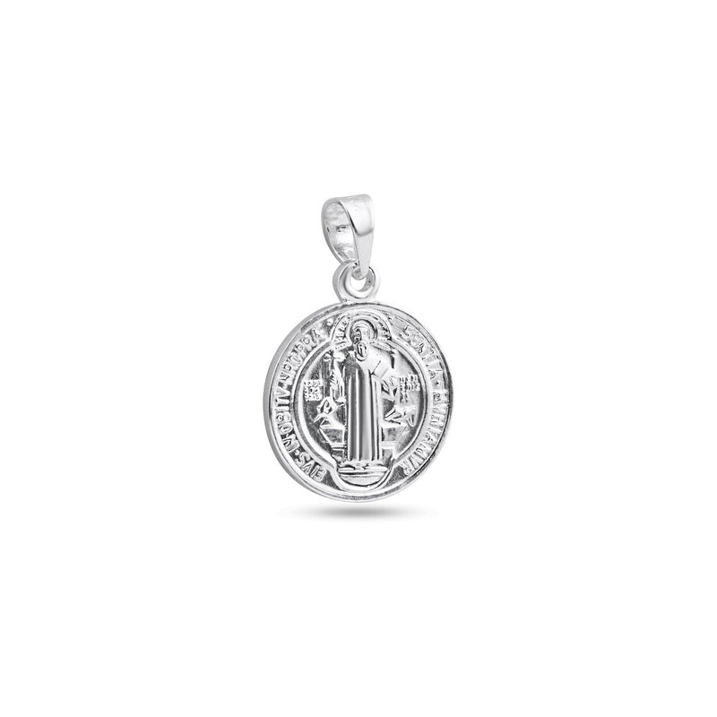 Silver 925 High Polished Edge San Benito Medallion Pendant - JCA024-R13 | Silver Palace Inc.