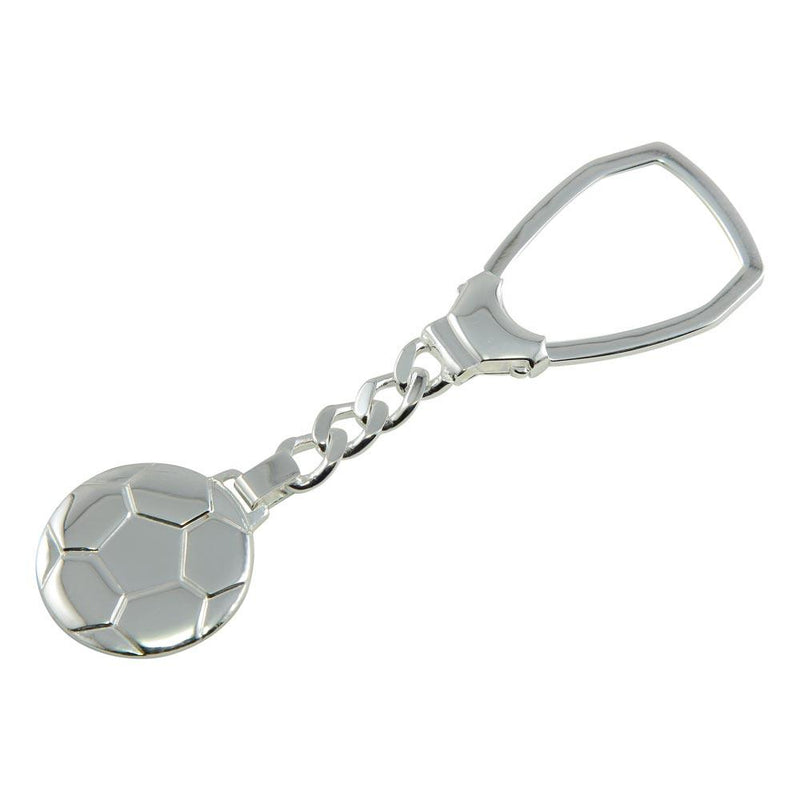 Silver 925 High Polished Soccer Ball Keychain - KEYCHAIN23 | Silver Palace Inc.