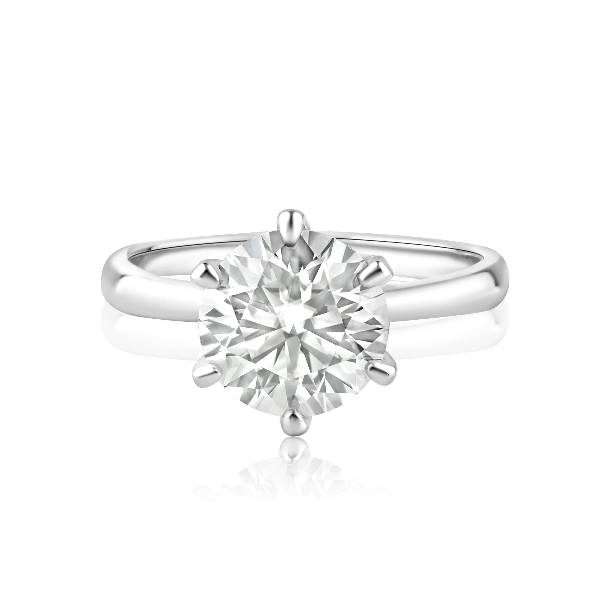 3 Carat 925 Sterling Silver Moissanite Ring main image 1