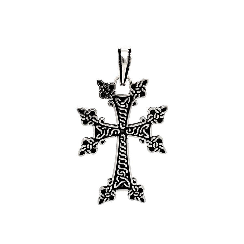 Silver 925 Oxidized Celtic Cross Pendant - OXP00009 | Silver Palace Inc.
