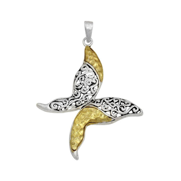Closeout-Silver 925 Two-Toned Butterfly - P 66615 | Silver Palace Inc.