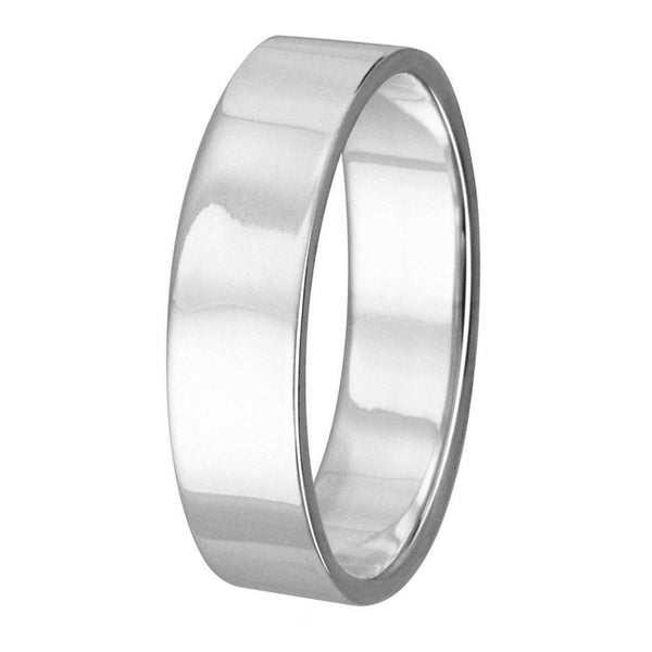 Silver 925 Plain Wedding Band Flat Ring - RING02-3MM | Silver Palace Inc.