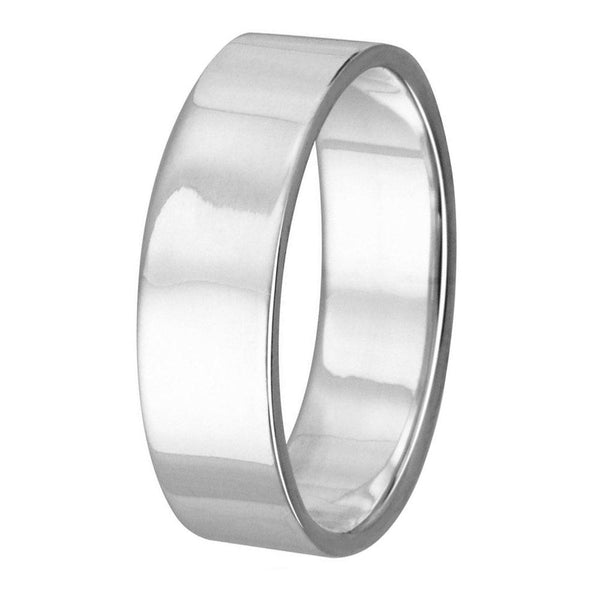 Silver 925 Plain Wedding Band Flat Ring - RING02-5MM | Silver Palace Inc.