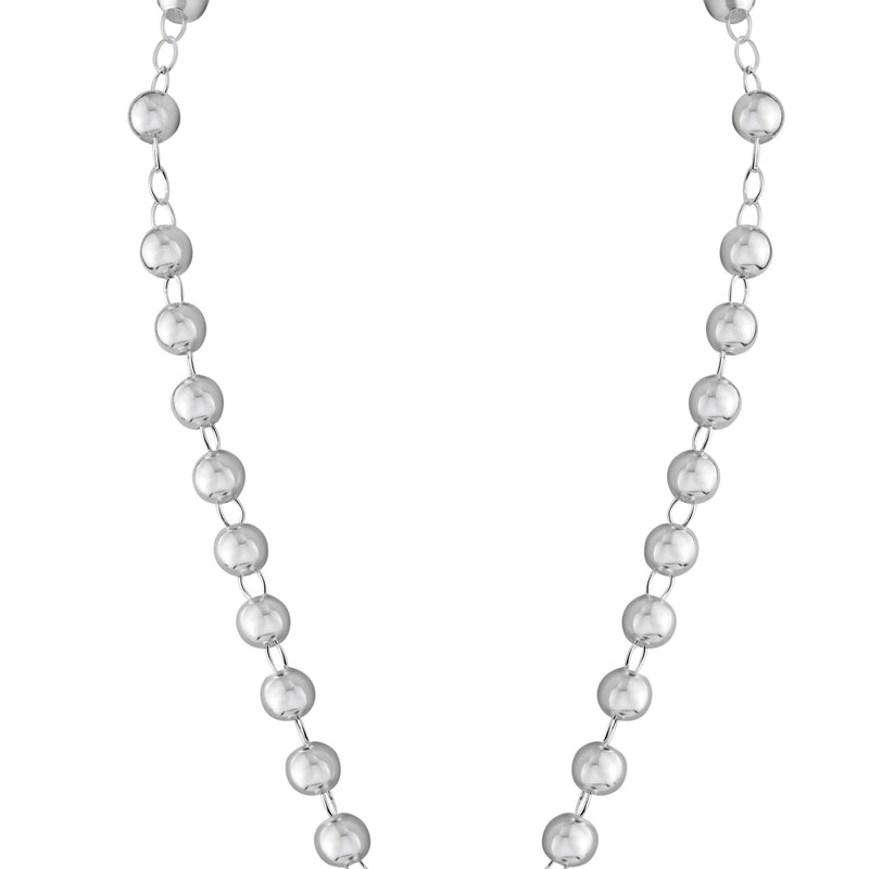 High Polished 925 Sterling Silver Rosary 6mm - RJP00008