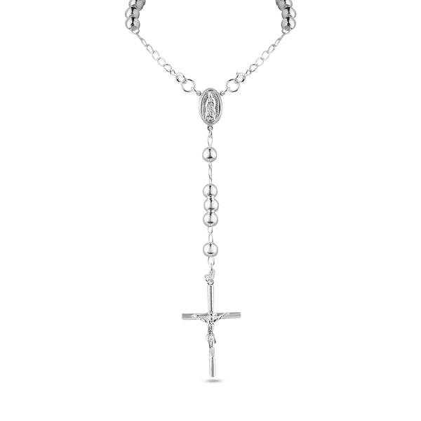 Silver 925 High Polished Rosary 6mm - RJP00008 | Silver Palace Inc.