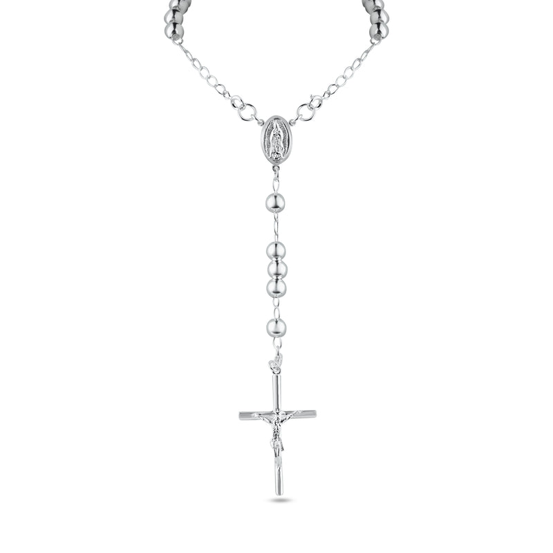 Silver 925 High Polished Rosary 6mm - RJP00008 | Silver Palace Inc.