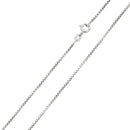 Rhodium Plated 925 Sterling SilverBox Round Diamond Cut 024 Chain 1.2mm (Pk of 6) - CH209 RH