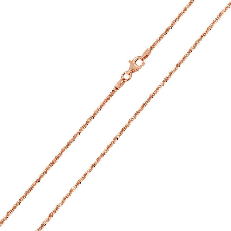 Silver 925 Rose Gold Plated Roc 025 Chain 1.4mm - CH167 RGP | Silver Palace Inc.