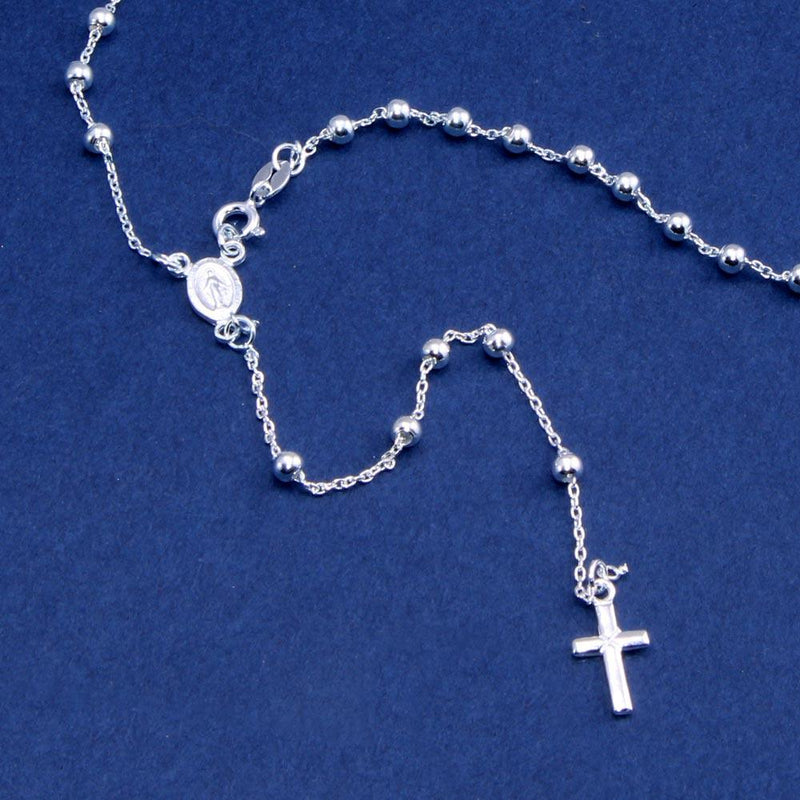 Silver 925 High Polished Rosary 3mm - ROS07-3MM | Silver Palace Inc.