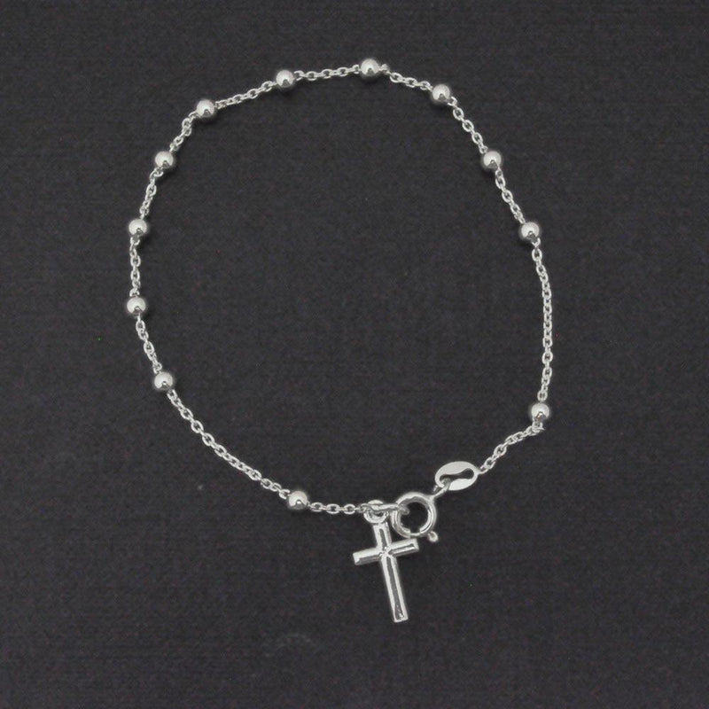 Silver 925 High Polished Rosary Bracelet 3MM - ROSB02-3MM | Silver Palace Inc.