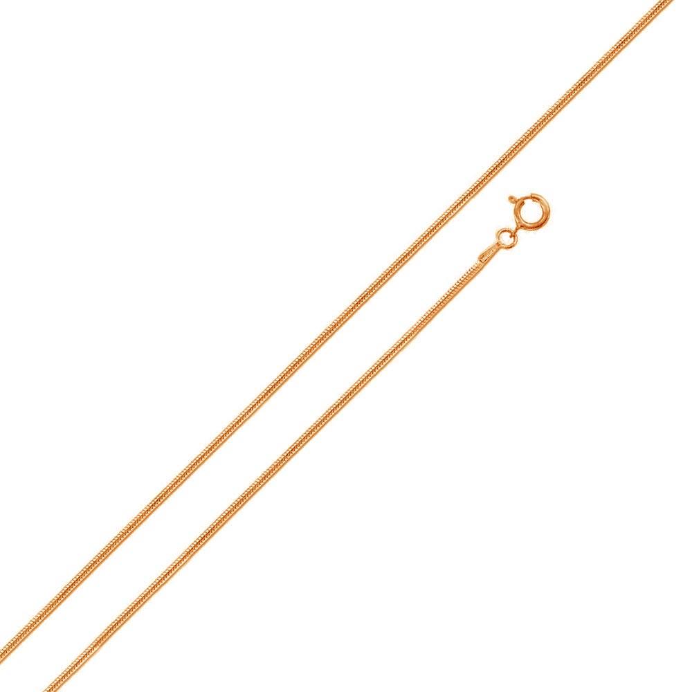 Silver 925 Rose Gold Plated Round Snake 025 Chains 1mm - CH160 RGP | Silver Palace Inc. #plating_rose gold