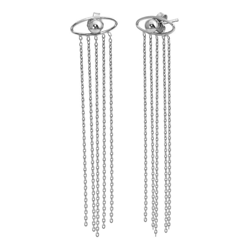 Silver 925 Rhodium Plated Crying Eyes Stud Earrings - SOE00018 | Silver Palace Inc.