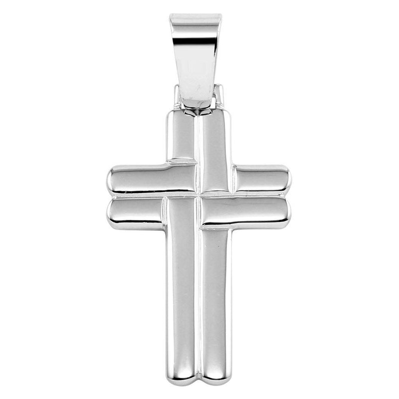 Silver 925 Rhodium Plated Cross Pendant - SOP00072 | Silver Palace Inc.