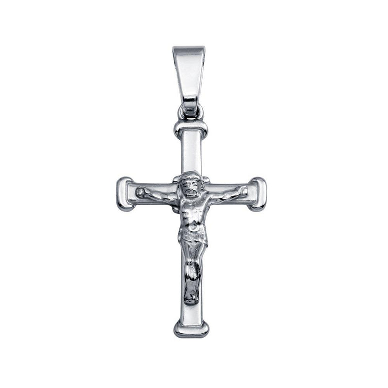 Silver 925 Rhodium Plated Thin Crucifix Pendant - SOP00081 | Silver Palace Inc.