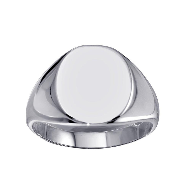 Silver 925 High Polished Oval Engravable Ring - SOR00034 | Silver Palace Inc.