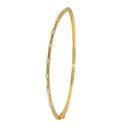 Silver 925 Gold Plated Clear CZ Bangle Bracelet - STB00339GP | Silver Palace Inc.