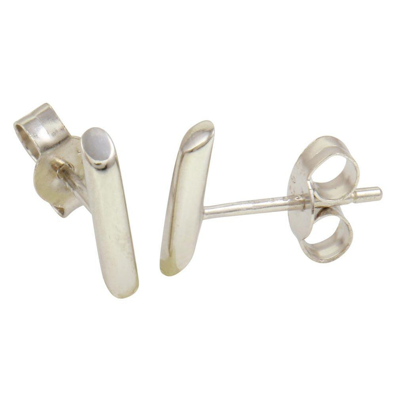 Silver 925 Minimal Bar Stud Earrings - STE01097 | Silver Palace Inc.