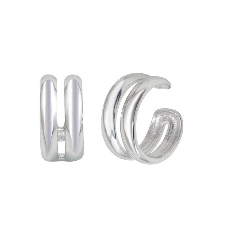 Silver 925 Rhodium Plated Double Ear Cuffs - STE01174RH | Silver Palace Inc.