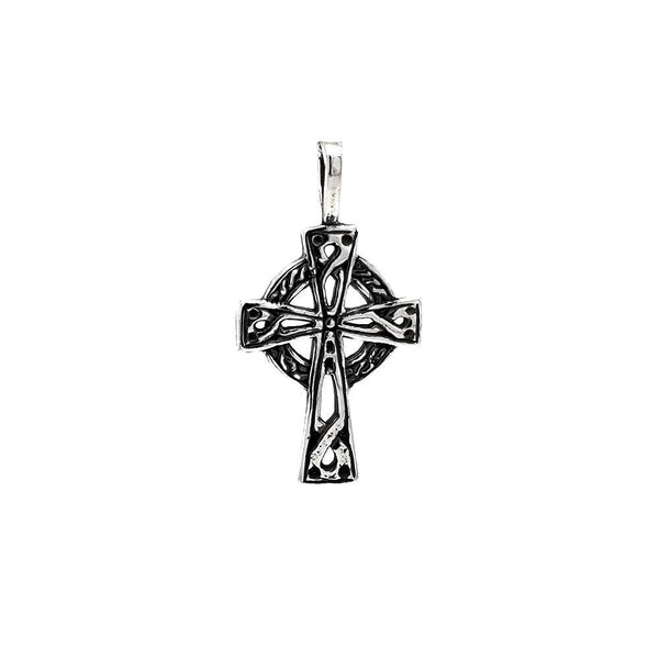 Silver 925 Oxidized Celtic Cross Pendant - STP00018A | Silver Palace Inc.