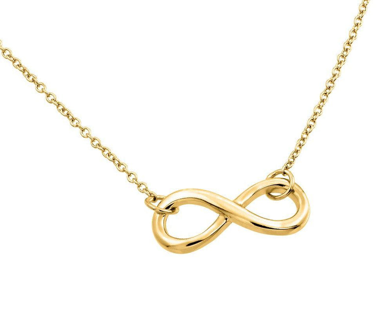 Silver 925 Gold Plated Infinity Pendant Necklace - STP01373GP | Silver Palace Inc.
