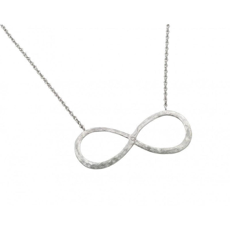 Silver 925 Rhodium Plated Infinity Pendant Necklace - STP01388RH | Silver Palace Inc.