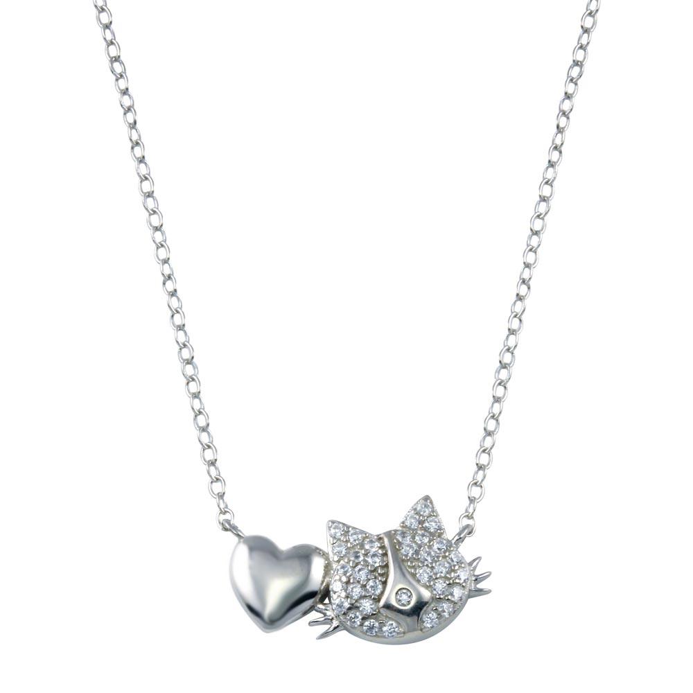 925 Sterling Silver Rhodium Plated Double Chain Necklace