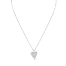 Collar de plata de ley 925 rodiada con circonitas cúbicas transparentes - STP01844