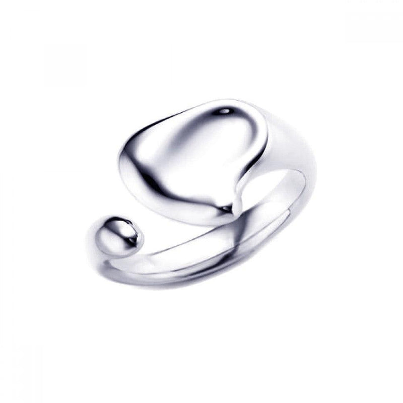 Closeout-Silver 925 Rhodium Plated Liquid Like Ring - STR00183 | Silver Palace Inc.
