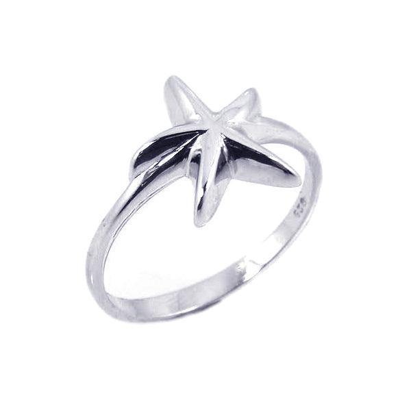 Silver Rhodium Plated Starfish Ring - STR00474 | Silver Palace Inc.