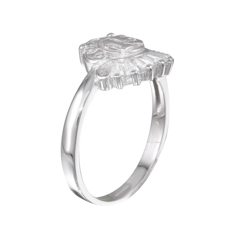 Silver 925 Rhodium Plated 15 Ring with CZ - TMR00005