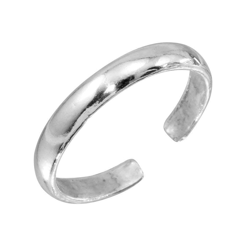 Silver 925 High Polished Plain Adjustable Toe Ring - TR119-A | Silver Palace Inc.
