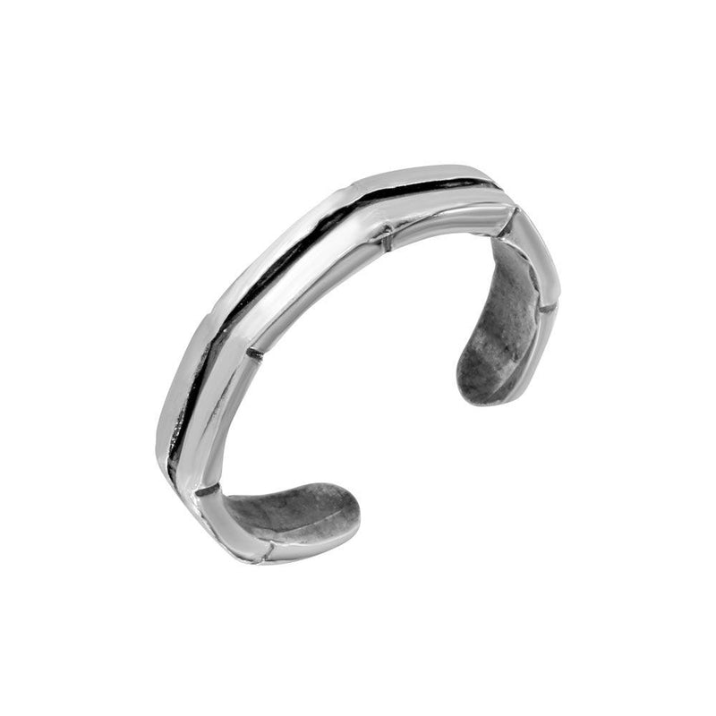 Silver 925 Split Octagon Shape Toe Ring - TR219-A | Silver Palace Inc.