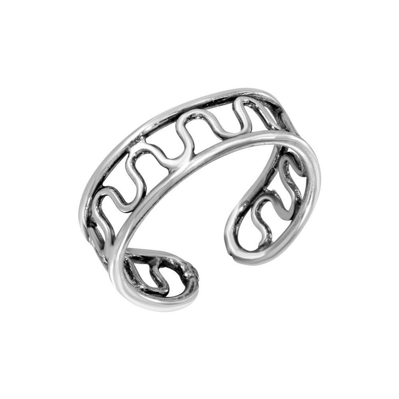 Silver 925 Wave Wire Design Toe Ring - TR244-A | Silver Palace Inc.