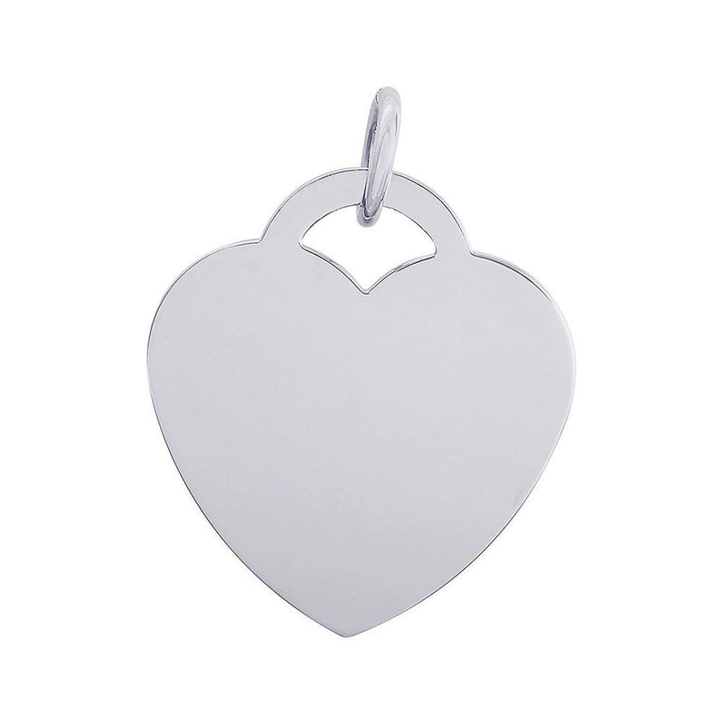 Silver 925 High Polished Toggle Heart Engravable with Bail - CHRT08 | Silver Palace Inc.