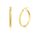 Pendiente de aro de plata de ley 925 bañado en oro con cúpula de 3,5 mm - ARE00027GP