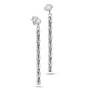 Pendientes colgantes DC de plata de ley 925 rodiada - ARE00036RH
