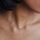 Collar de plata de ley 925 rodiada con circonitas transparentes - BGP01425