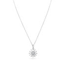 Conjuntos de girasoles transparentes con circonitas cúbicas en plata de ley 925 rodiada - BGS00622CLR