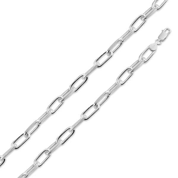 Silver 925 Diamond Cut Paperclip Link Chain 7mm - CH20 | Silver Palace Inc.