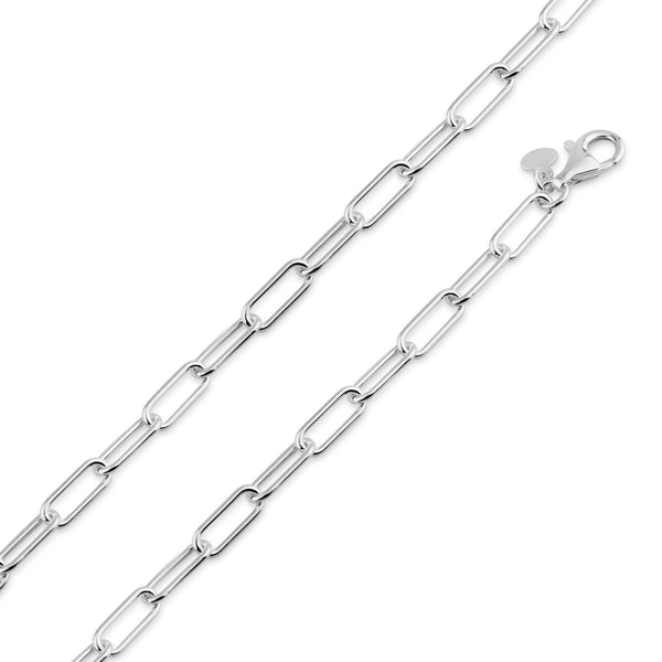 Silver 925 Diamond Cut Paperclip Link Bracelet and Chain 6mm - CH22 | Silver Palace Inc.