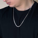 Curb 100 Cadena lisa de 1 lado con corte de diamante y 1 lado de 4,1 mm - CH627