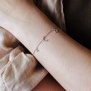 Pulsera con dijes de circonitas chapadas en rodio de plata 925 - GMB00030RH