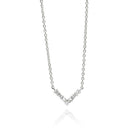 Silver 925 Rhodium Plated V CZ Necklace - BGP00529 | Silver Palace Inc.