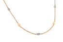 Silver 925 Gold Plated Clear CZ Marquise Shape Necklace - BGP00828 | Silver Palace Inc.