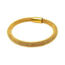 Closeout-Silver 925 Gold Plated Bead Italian Bracelet - ITB00091GP | Silver Palace Inc.