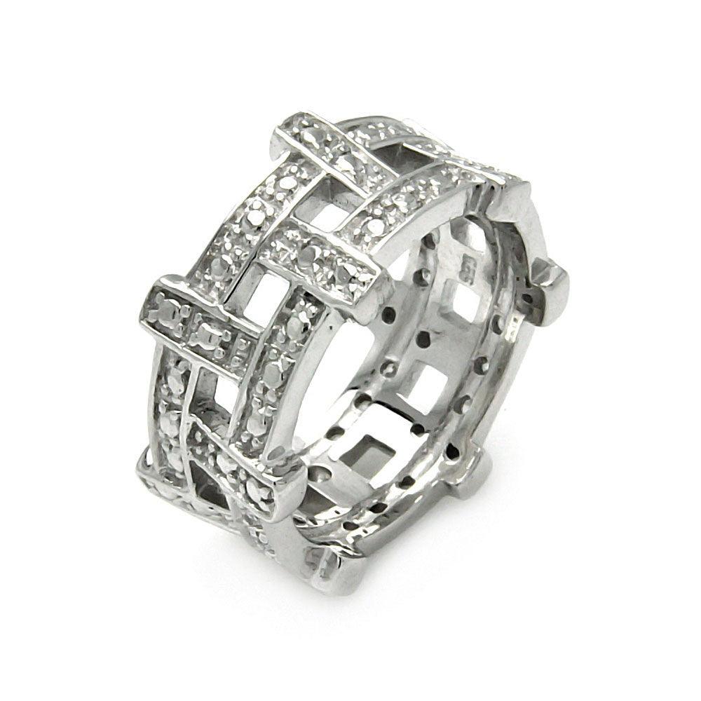 Eternity Sterling Silver Bracelet plated in Rhodium main image 1