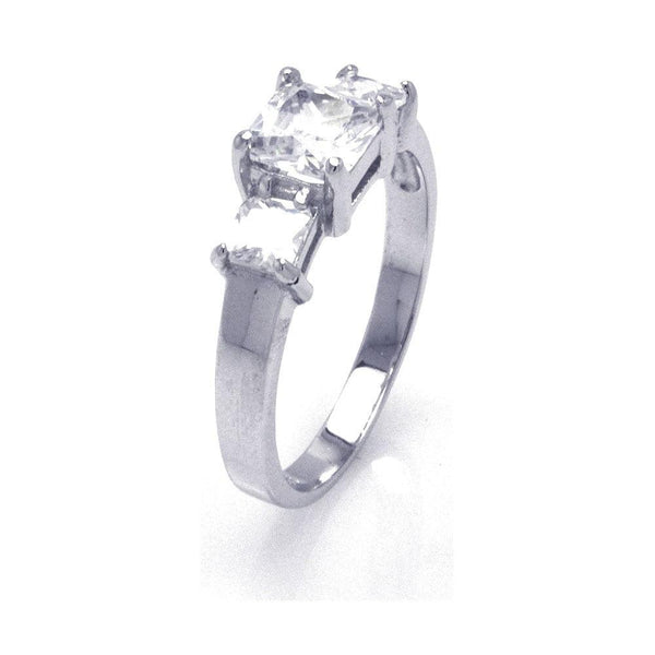 Silver 925 Rhodium Plated CZ Past Present Future Ring - STR00772 | Silver Palace Inc.