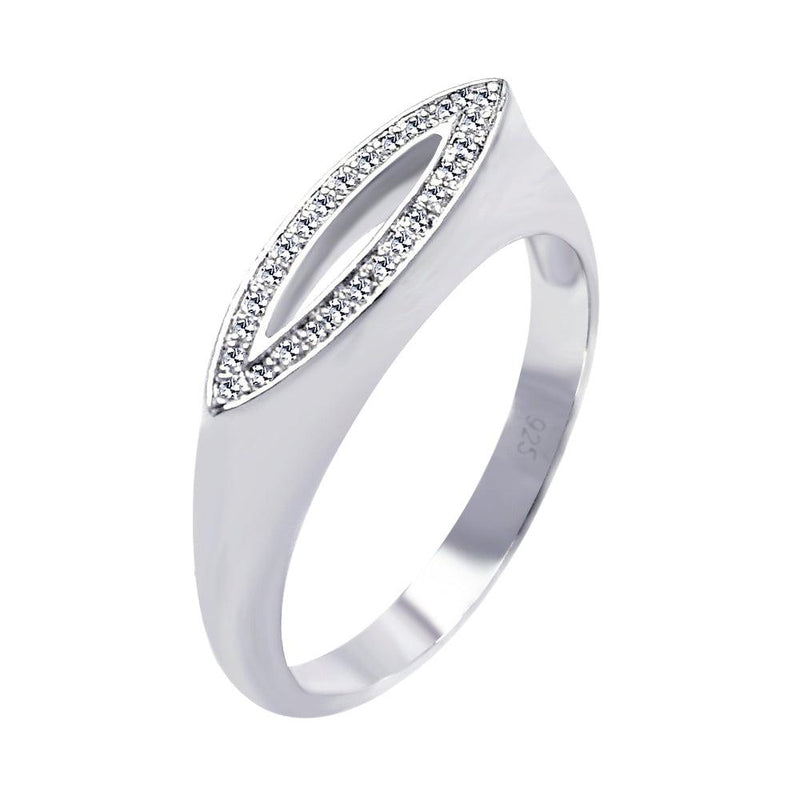 Silver 925 Rhodium Plated Micro Pave CZ Seed Ring - ACR00031 | Silver Palace Inc.